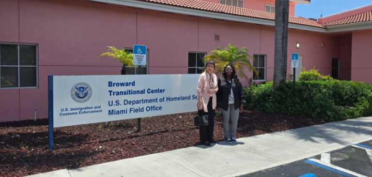 Realiza visita a connacionales detenidos en el centro de detención migratorio Broward Transitional Center BTC.