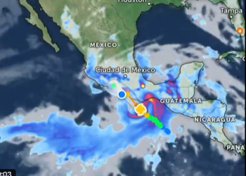 Paso del Huracán Erick. / Foto: CNPC de México.
