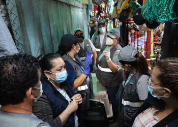 Autoridades rescatan animales durante operativo en el mercado El Guarda. (Foto: MAGA)
