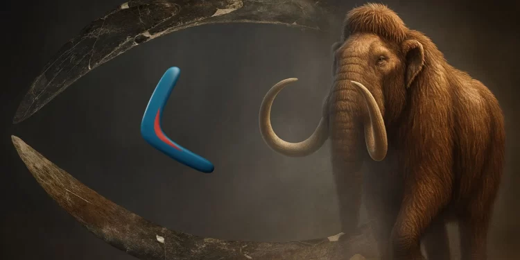 Un bumerán de colmillo de mamut de 40 mil años, entre los más antiguos de Europa