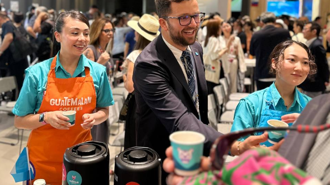 Guatemala promueve su café y cacao en la Expo 2025 Osaka, en Japón