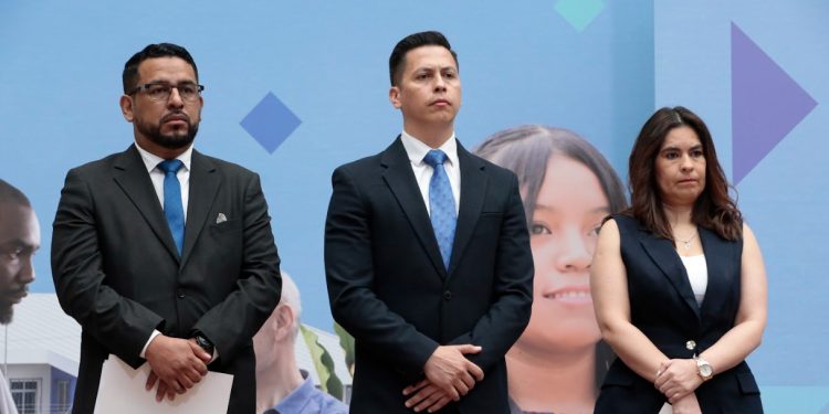 Los titulares del Sistema Penitenciario y viceministerios de Seguridad y Antinarcóticos, durante La Ronda de este lunes.