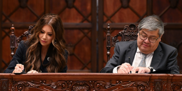 Guatemala y Estados Unidos firman memorándum de entendimiento en seguridad. / Foto: Byron de la Cruz.