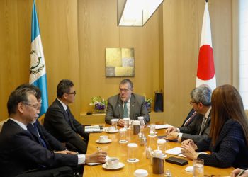 Presidente Arévalo en su reunión con el presidente del Grupo Yazaki. / Foto: Gobierno de Guatemala.