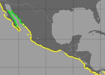 Los cambios en el oleaje se esperan entre las 7:20 y las 7:39, de acuerdo con la zona desde San Marcos hasta Jutiapa.