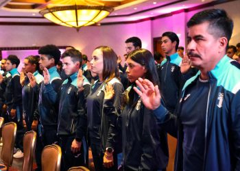 Los atletas que participarán en los Juegos Panamericanos Asunción 2025 fueron juramentados este martes.