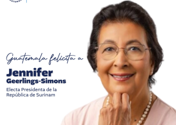 Guatemala felicita a Jennifer Geerlings-Simons por su elección como presidenta de Surinam