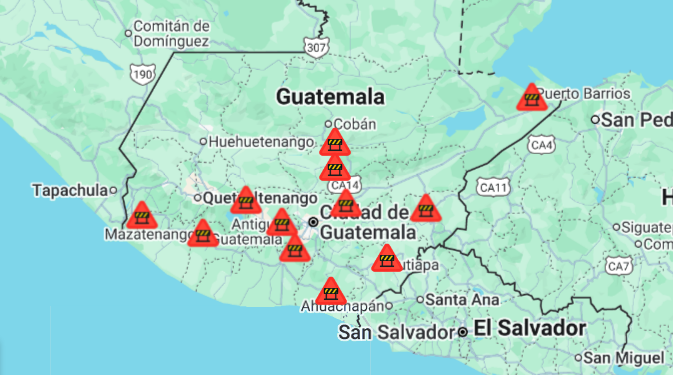 Provial informa los puntos bloqueados en carreteras del país