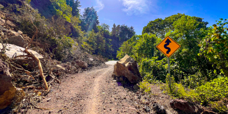 Persiste el peligro en la ruta a Santa MarÃ­a de JesÃºs. / Foto: Covial.