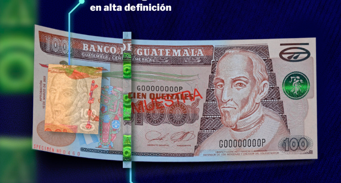 Banguat lanza billete de 100 quetzales con nuevas medidas de seguridad.