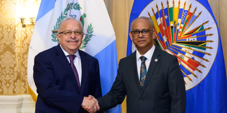 Canciller se reúne con el secretario general de la OEA Albert Ramdin
