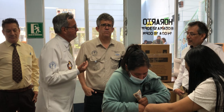 Autoridades del ministerio de Salud supervisaron el Hospital Nacional de San Marcos. (Foto: MSPAS)