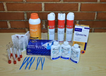 Cada kit entregado está conformado por herramientas esenciales para atender animales afectados. / Foto: MAGA