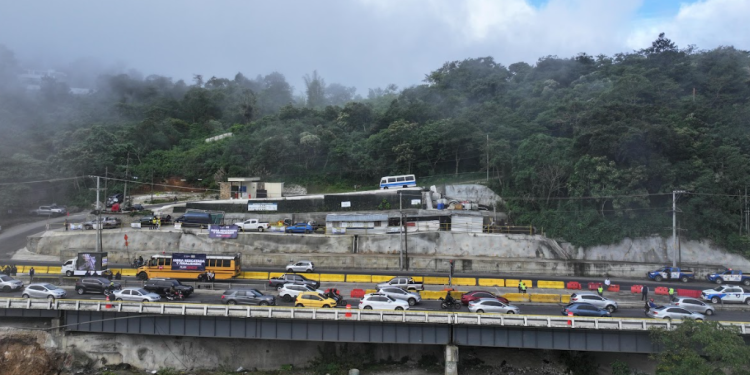 Kilómetro 11.5 de la ruta a El Salvador ya se encuentra liberado./Foto: Gilber García.