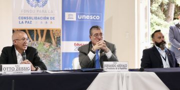 Presidente Bernardo Arévalo en evento de la Unesco. / Foto: Unesco.