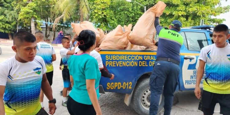 Promueven la limpieza, el orden y la recuperación de espacios públicos en San Benito, Petén