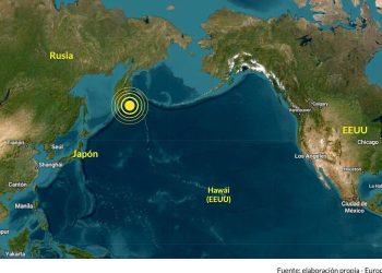 Tanto el terremoto de 8.8 grados, como el segundo de 6.2 se originaron frente a las costas de la península rusa Kamchatka, en el Lejano Oriente.