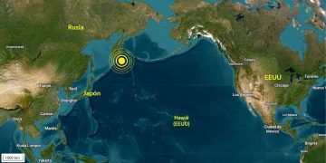 Tanto el terremoto de 8.8 grados, como el segundo de 6.2 se originaron frente a las costas de la península rusa Kamchatka, en el Lejano Oriente.