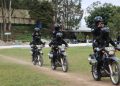 Agentes motorizados de la PNC demostrando sus tácticas. / Foto: PNC.
