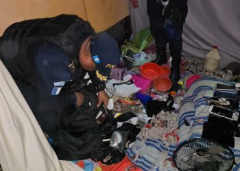 La operación fue ejecutada por personal de distintas divisiones de la PNC, incluyendo elementos de las comisarías de Escuintla y Santa Rosa. / Foto: PNC