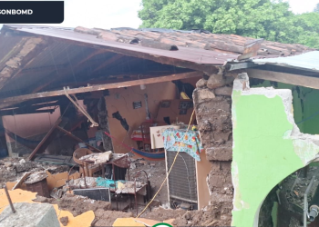 Daños de la secuencia sísmica que afecta a Jutiapa. / Foto: Asonbomd.