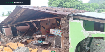 Daños de la secuencia sísmica que afecta a Jutiapa. / Foto: Asonbomd.