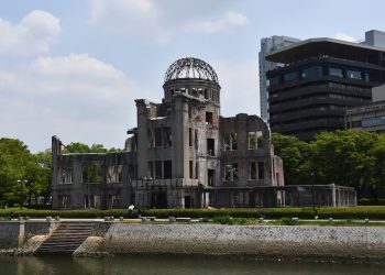 La cúpula fue el único edificio que resistió el poder destructivo de la bomba atómica en Hiroshima.