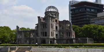 La cúpula fue el único edificio que resistió el poder destructivo de la bomba atómica en Hiroshima.