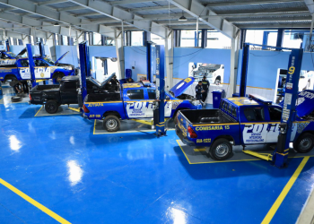 El taller fue habilitado dentro del Departamento de Material Móvil, ubicado en la zona 6 de la capital. / Foto: PNC.