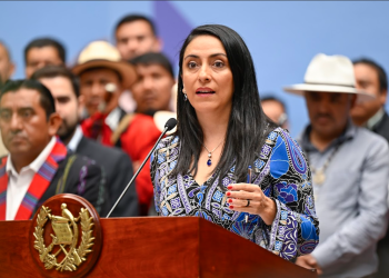 La Subsecretaria de Diálogo Político y Gobernabilidad, Mónica Mazariegos Rodas