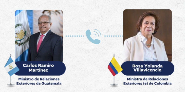 Cancilleres de Guatemala y Colombia reafirman relaciones bilaterales. / Foto: Minex.