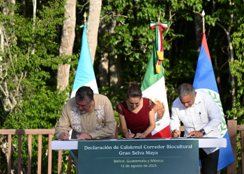 Gobiernos de Guatemala, México y Belice firman declaración de Calakmul para proteger la riqueza ambiental de la región