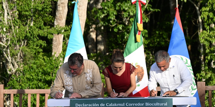 Gobiernos de Guatemala, México y Belice firman declaración de Calakmul para proteger la riqueza ambiental de la región