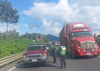 El procedimiento incluye la revisión de toda clase de vehículos que circulan por el sector, así como la identificación de conductores y pasajeros. / Foto: DT-PNC