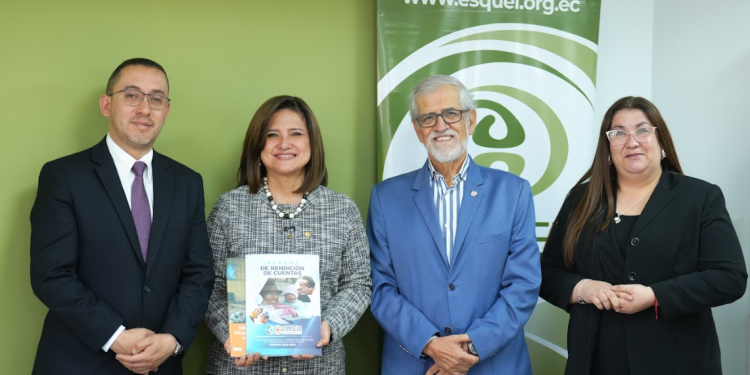 La vicepresidenta Karin Herrera continúa sosteniendo reuniones de cooperación en Ecuador. (Foto: Vicepresidencia de la República)