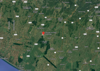 La aeronave aterrizó de emergencia en Tiquisate, Escuintla. / Imagen: Google Maps.