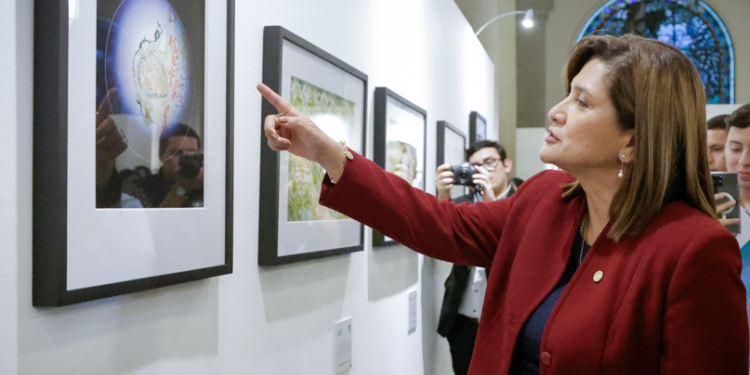 La vicepresidenta Karin Herrera y Senacyt premiaron a las mejores 12 fotografías participantes en Fotocyt. (Foto: Analí Camey)