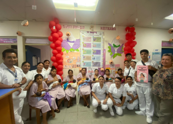Hospital de La Tinta, en Alta Verapaz, impulsa buenas prácticas de lactancia materna. (Foto: MSPAS)