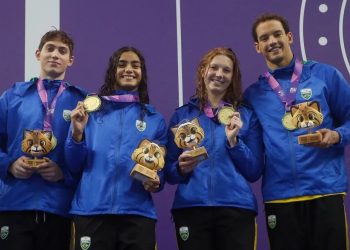 Atletas de Brasil, México, Argentina y Guatemala destacan en natación en los Juegos Panamericano Junior Asunción 2025.