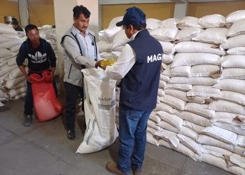 Familias beneficiadas con la entrega de Alimentos por Acciones en Escuintla y Totonicapán
