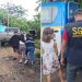 Agentes de la PNC, durante el rescate de una adolescente y dos niños en Cuilapa, Santa Rosa.
