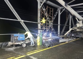 COVIAL da continuidad a trabajos de reparación en el puente Ixtacapa. (Foto: CIV)