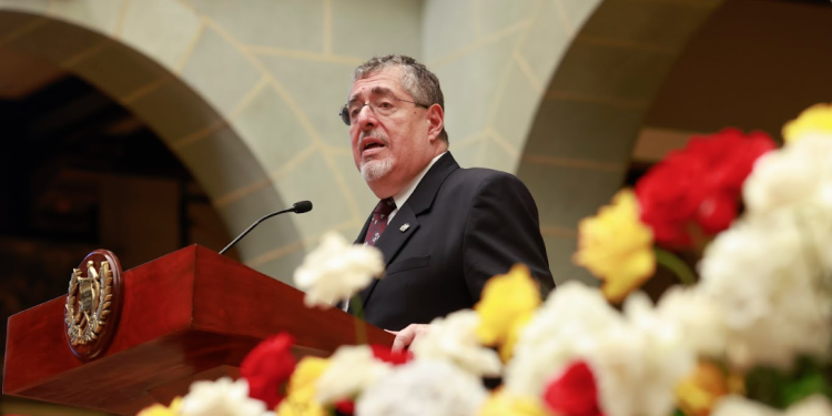 Presidente Arévalo en acto por los pueblos indígenas de Guatemala. / Foto: Dickéns Zamora.