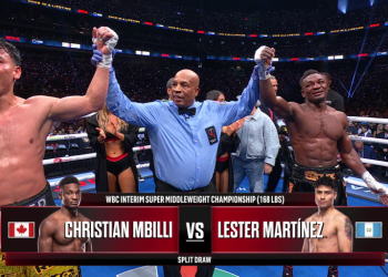 Confirman revancha entre Lester Martínez y Christian Mbilli