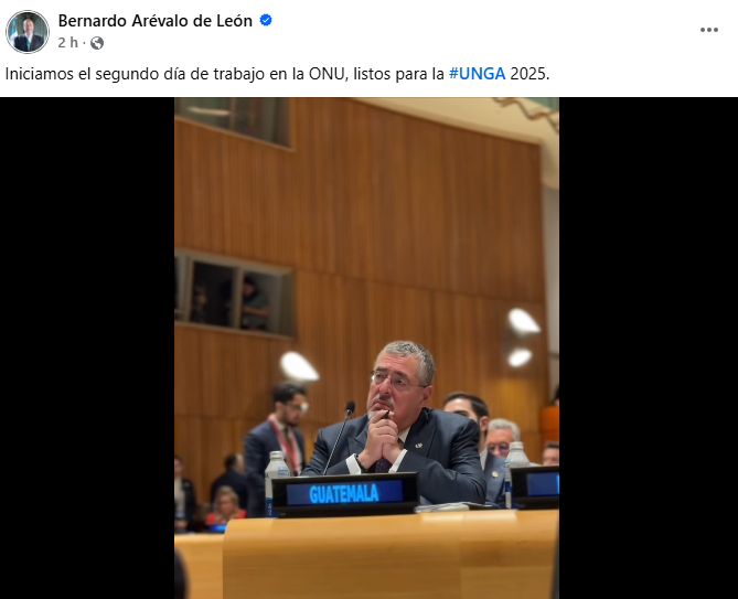 El Presidente de Guatemala en Nueva York.