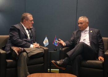 Presidente concluye gira de trabajo en Nueva York con reunión con el Primer ministro de Belice. / Foto: Gobierno de Guatemala.