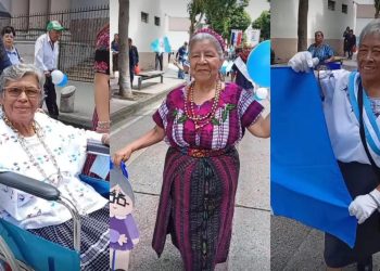 Adultos mayores de Mis Años Dorados participan en desfile cívico. / Foto: Agencia de Noticias Exprés.