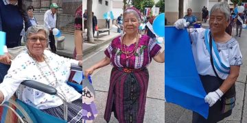 Adultos mayores de Mis Años Dorados participan en desfile cívico. / Foto: Agencia de Noticias Exprés.
