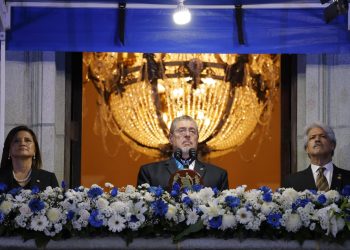 Presidente Bernardo Arévalo en los 204 años de Independencia Patria. / Foto: Gilber García.