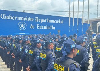 Refuerzan seguridad en Escuintla con incorporación nuevos agentes de la PNC